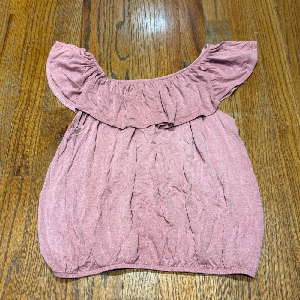 enough about me... Mauve Ruffle Blouse